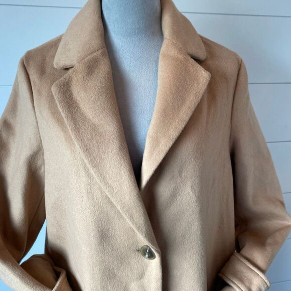 House of Harlow 1960 Camel Wool Blend Coat Size Medium NWT - Picture 3 of 13